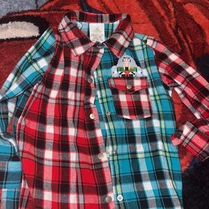 Toy Story Holiday Kids Plaid Shirt with Character Patch